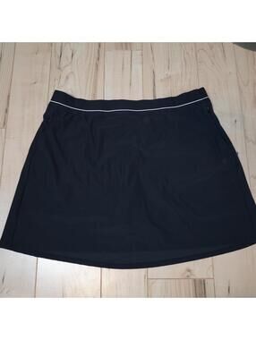 Soybu Black Athletic Skort Tennis Skirt Lululemon Dupe Nylon XL